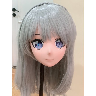(AL05)Customize Character 'Emilia'! Female/Girl Resin Full/Half Head With Lock Anime Cosplay Japanese Animego Kigurumi Mask